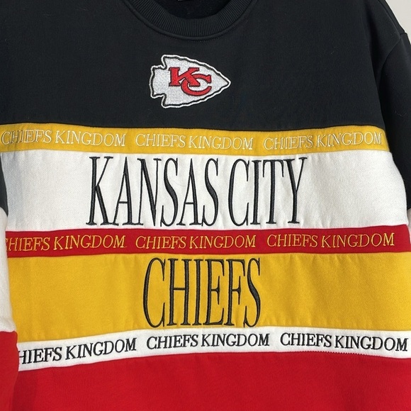 The Wild Collective | Kansas City Chiefs Colorblock Sweatshirt Size Small - Picture 4 of 8